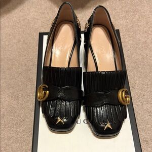 Gucci Women's Black Leather Loafers
